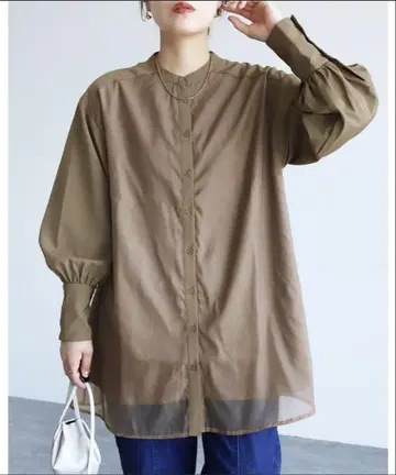 reca 오간자 레이어드 블라우스