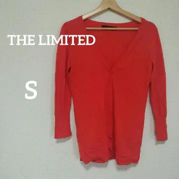 THE LIMITED 가디건 [S] 빨간색 오렌지 긴팔 V넥