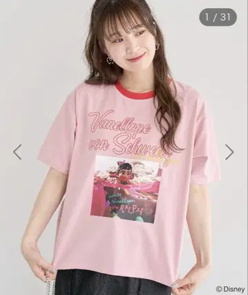 GreenParks Disney 티셔츠 핑크 F 슈가 러쉬
