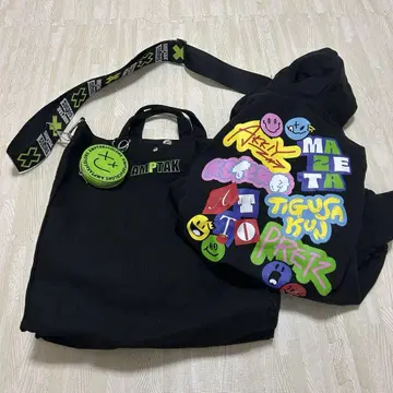 AMPTAKxCOLORS  파우치 숄더 토트백 후드티