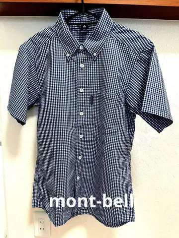 mont-bell 깅엄 체크 반팔 셔츠 S 사이즈