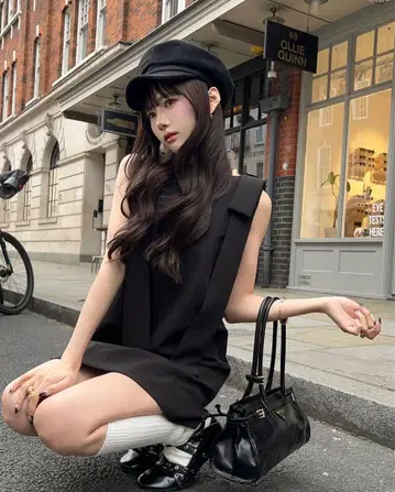 THE TOE Arta Ribbon Onepiece 블랙 S 사이즈