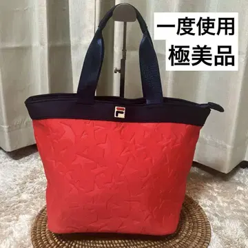컨디션 최상 휠라 FILA 백 스타 모티브 빨간색 테니스 골프
