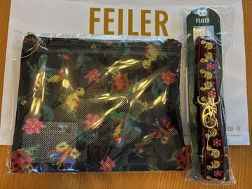 FEILER 숄더 스트랩 & D링 메쉬 파우치 블랙 미개봉 새상품