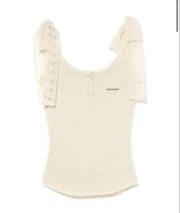 당일 발송 아이보리 Cotton ribbon tank andmary
