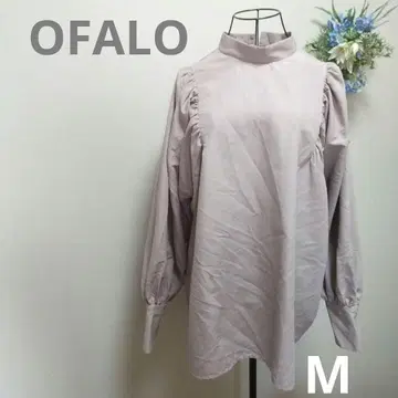 OFALO 연보라색 M 하이넥 블라우스 M 넉넉한 0067