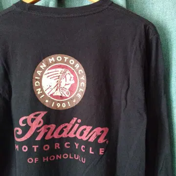 Indian Motorcycle 바이커 롱 슬리브 긴팔 티셔츠 호놀룰루