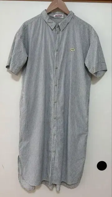 ONE WASH 면 린넨 반팔 셔츠 원피스 현행 모델