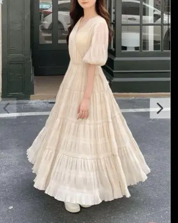 벌스데이 바쉬 티어드 플리츠 카슈쿨 원피스