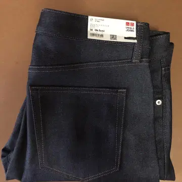 UNIQLO 슬림 핏 청바지 34인치 네이비