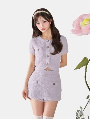 Darich 컬러 트위드 니트 셋업