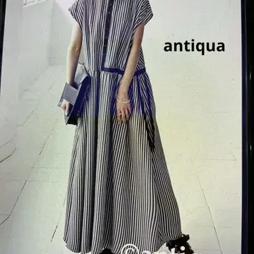 antiqua 스트라이프 반팔 셔츠 원피스 정가 6900엔 300