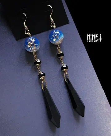 1578 액세서리 빅 사이즈 귀걸이 귀찌 개성적 BLACK GOLD