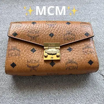 MCM 브라운 가죽 숄더백