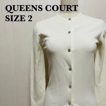 QUEENS COURT 퀸즈 코트 화이트 긴팔 가디건 [7]