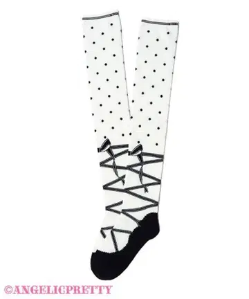 Angelic Pretty 토슈즈풍 오버니 블랙 검정 크로