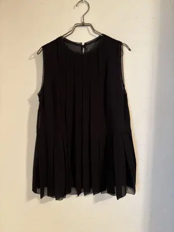 미사용 폴스미스 슬리브리스 블라우스 블랙