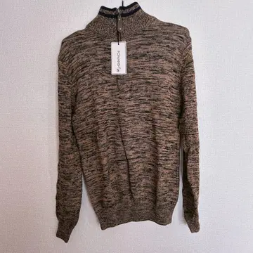 하프 지퍼 남성용 니트 스웨터 슬림 하이넥 비즈니스 따뜻한 S