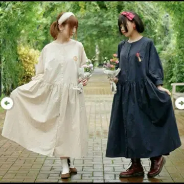 마녀 배달부 키키 2way 셔츠 원피스 도토리 공화국 네이비