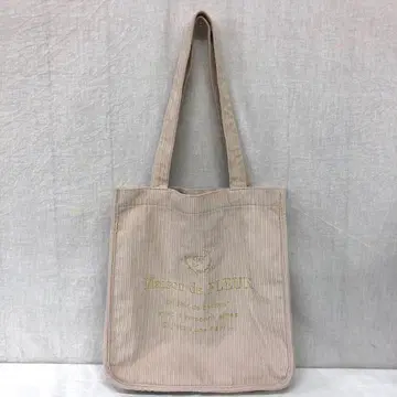 Maison de FLEUR 코듀로이 파이핑 토트 M 백 A4 화이트