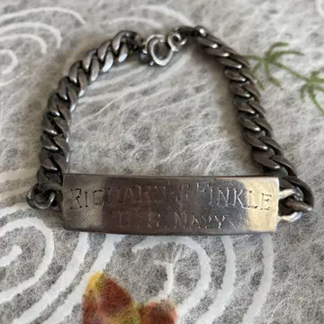1940년대 US NAVY ID 팔찌 스위트하트 빈티지