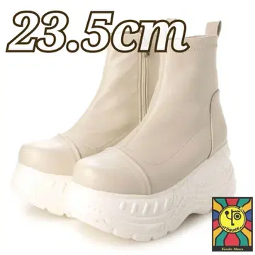 새상품 23.5cm YOSUKE 통굽 숏부츠 아이보리
