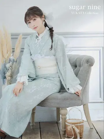sugar 더스티 민트 레이스 유카타