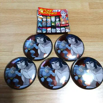 포켓몬 시바 캔뱃지 5개 세트