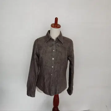 SCAPA 브라운 긴팔 셔츠 38