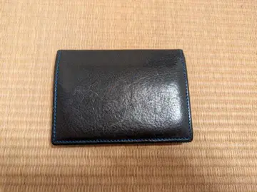 오오바세이 블랙 가죽 명함지갑 카드 케이스