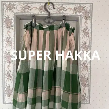 SUPER HAKKA 체크 롱 스커트