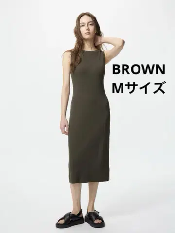 UNIQLO 워셔블 니트 브라 원피스/슬리브리스/M