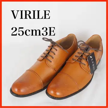 VIRILE*하자품 새상품*비즈니스 슈즈*25cm 3E*카멜*O4864