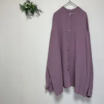 apres jour mignon (LL) 밴드 카라 셔츠 블라우스 긴팔