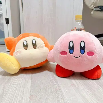 커비 봉제 인형 스위치 기믹 포함 2종 세트