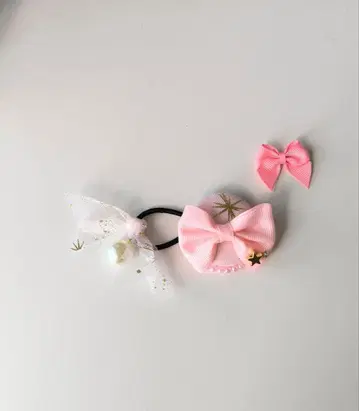 럭키 컬러 & 최애 컬러 머리끈 라이트핑크