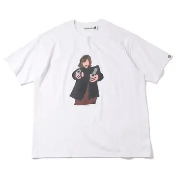 COTTON PAN 오버 사이즈 T셔츠 앨리스 바이오하자드 화이트