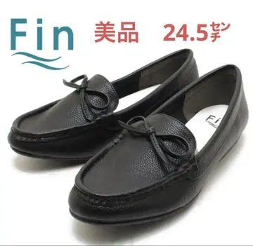 Fin 블랙 로퍼 합성 피혁 24.5cm
