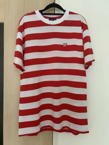 새상품 ODD FUTURE STRIPE S/S 티셔츠 RED