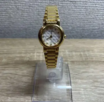 Klause 쿼츠 손목시계 화이트 다이얼 골드 여성용 HF-014Y