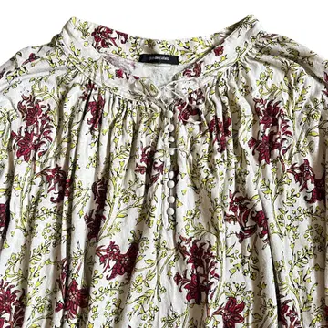 파드칼레 개더 원피스 올 패턴 보태니컬 프린트