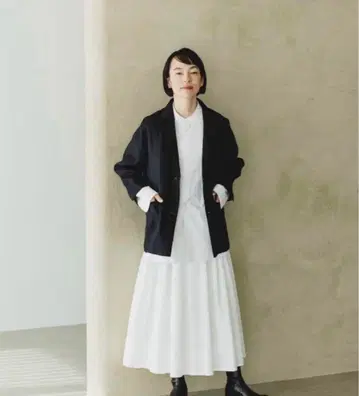 생활도구점/카구레 린넨 테일러드 자켓 블랙 M 미사용 새상품