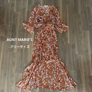 AUNT MARIE'S 원피스 꽃무늬 프리 사이즈 폴리에스테르 100%