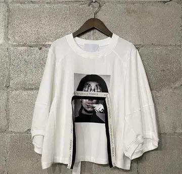 택 포함 트라노이 티셔츠 FACE COCOON TOPS