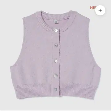 PAPER KNIT MULTI 버튼 CHIBI 베스트 밀키 핑크