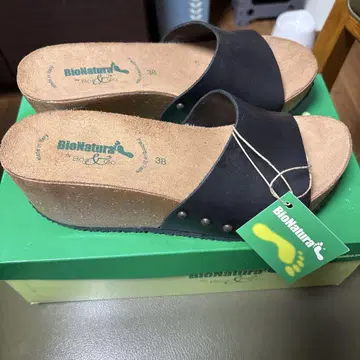 BioNatura 블랙 샌들 38