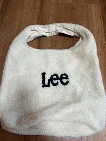 Lee 플리스 토트백 크림색