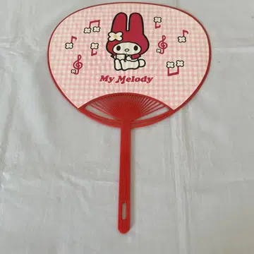 헤이세이 레트로 1998년 제조 산리오 마이멜로디 부채 당시 물품