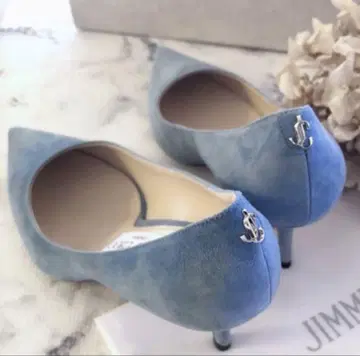 Jimmy Choo 파란색 스웨이드 하이힐