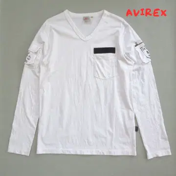 [ AVIREX ] 아비렉스 V넥 롱T 0207